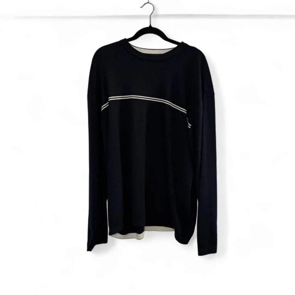 Aeropostale Vintage Knit Sweater Navy Blue Large 90s Skater‎ Streetwear Casual